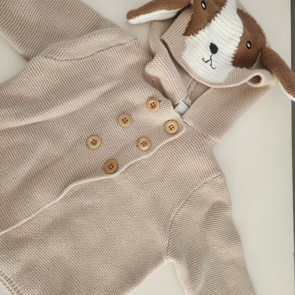 Toddler cardigan with ears on the hood - Picture 2 of 3